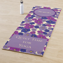 Violet bloemen stille tijd voor yoga patroon