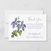  Violet Bloemen Sympathie Dank u kaarten Notitiekaartje (Voorkant)