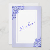 Violet Bloemen Violets Baby Jongen Douche Uitnodig (Achterkant)