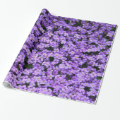 Violet Bloemen Wrapping Papieren Viooltjes Cadeaupapier (Uitgerold)