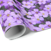 Violet Bloemen Wrapping Papieren Viooltjes Cadeaupapier (Rol Hoek)