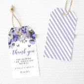 Violet bloemenbruiloft dank u gunst cadeau labels cadeaulabel