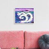 Violet Bloom - Om Canvas Schilderij (Insitu (Woonkamer))