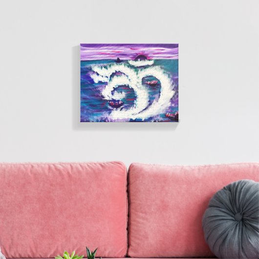 Violet Bloom - Om Canvas Schilderij (Insitu (Woonkamer))