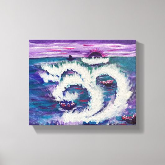 Violet Bloom - Om Canvas Schilderij (Voorkant)