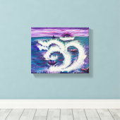 Violet Bloom - Om Canvas Schilderij Afdruk (Insitu (Houten vloer))