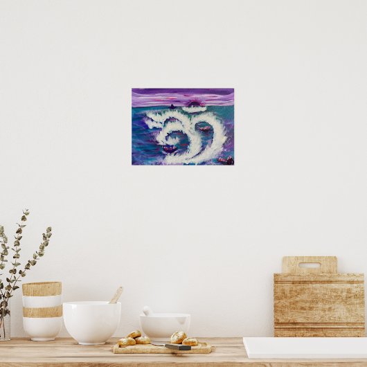 Violet Bloom - Om Canvas Schilderij Poster (Keuken)