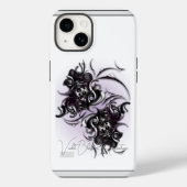 "Violet Blossom Abstraction", Apple iPhone 14 Hoes (Achterkant)