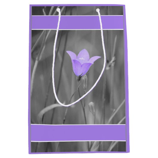 Violet Blue Bluebell (Harebell) Wilde bloem Medium Cadeauzakje (Voorkant)