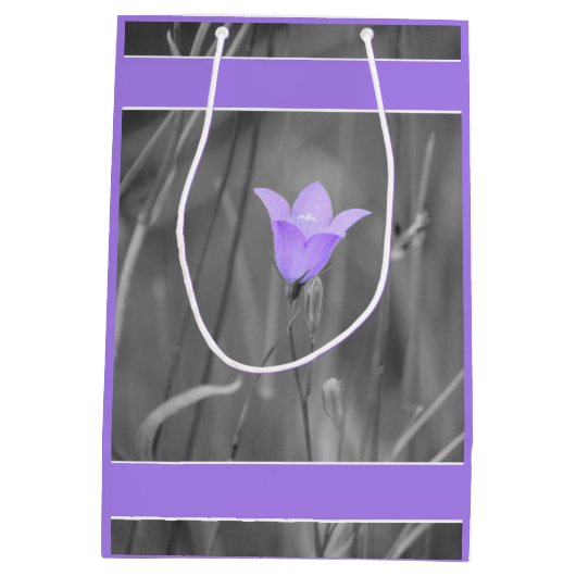 Violet Blue Bluebell (Harebell) Wilde bloem Medium Cadeauzakje (Achterkant)