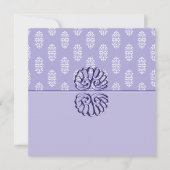 Violet Blue Damask Wedding Kaart (Voorkant)
