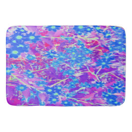  Violet Blue en Lime Green Flowers Badmat