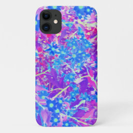  Violet Blue en Lime Green Flowers Case-Mate iPhone Case