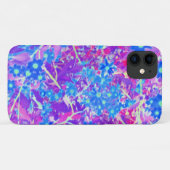  Violet Blue en Lime Green Flowers Case-Mate iPhone Case (Achterkant (horizontaal))