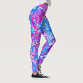 Violet Blue en Lime Green Flowers Leggings (Rechts)