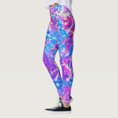 Violet Blue en Lime Green Flowers Leggings (Links)