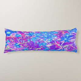  Violet Blue en Lime Green Flowers Lichaamskussen