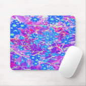 Violet Blue en Lime Green Flowers Muismat (Met muis)