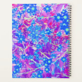 Violet Blue en Lime Green Flowers Planner (Achterkant)