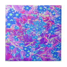  Violet Blue en Lime Green Flowers