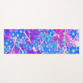 Violet Blue en Lime Green Flowers Yogamat (Voorkant (horizontaal))