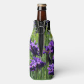 Violet Blue en White Siberian Iris Flesjeskoeler (Fles Achterkant)