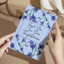 Violet Blue Floral Waterverf Wedding