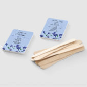 Violet Blue Floral Waterverf Wedding Handwaaier (Niet-gemonteerd)