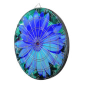 Violet Blue Gerbera Daisy Dartboard Dartbord (Voorkant Rechts)