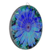 Violet Blue Gerbera Daisy Dartboard Dartbord (Voorkant Links)