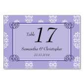 Violet Blue Pink Damask Wedding Kaart (Achterkant)
