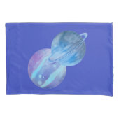 Violet Blue Planets Enkele Standaard Kussensloop (Voorkant)