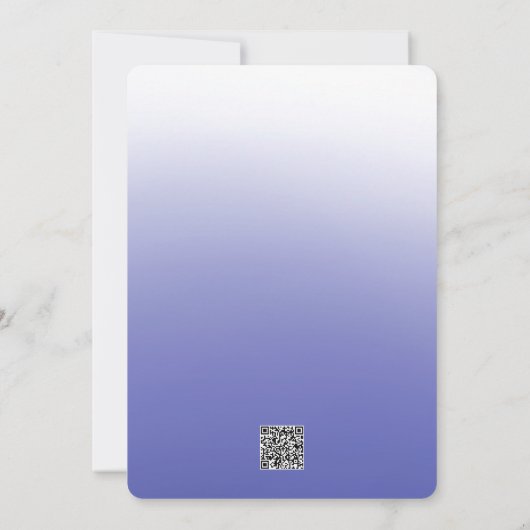 Violet Blue Roos Verjaardag Uitnodiging Kaart (Achterkant)