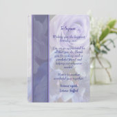 Violet Blue Rose Floral Birthday Card Kaart (Staand voorkant)