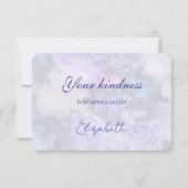 Violet Blue Rose Thank You Card Bedankkaart (Achterkant)