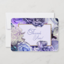 Violet Blue Rose Thank You Card Bedankkaart