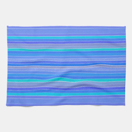 Violet Blue Stripe keukenhanddoek (Horizontaal)