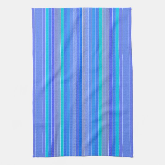 Violet Blue Stripe keukenhanddoek (Verticaal)