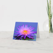 Violet Blue Water Lily Blank Note Wenskaarten Kaart (Voorkant)