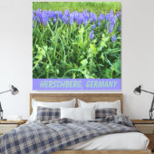 Violet Bluebell Canvas Afdruk (Insitu (Slaapkamer))
