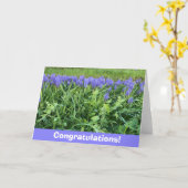 Violet Bluebells Fotografie Kaart (Gele Bloem)