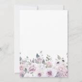 Violet Blush | Bloemige bruiloft na viering Kaart (Achterkant)
