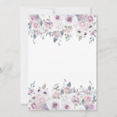 Violet Blush Floral | Afstudeerpartij Kaart (Achterkant)
