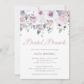 Violet Blush | Floral Bridal Brunch Kaart (Voorkant)