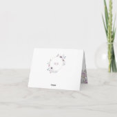 Violet Blush | Floral Wedding Bedankkaart (Achterkant)