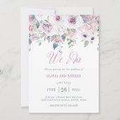 Violet Blush | Floral Wedding Kaart (Voorkant)