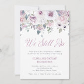 Violet Blush | Floral Wedding Vow Renewal Ceremony Kaart (Voorkant)
