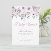 Violet Blush | Florence-Baby shower Kaart (Staand voorkant)