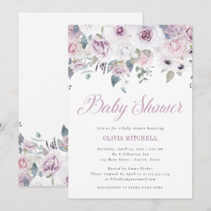 Violet Blush   Florence-Baby shower Kaart
