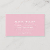 Violet blush pioen boeket lip kleur verdeler visitekaartje (Achterkant)